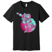 Astronaut Skateboard Skateboarding Skater Space Premium T-Shirt