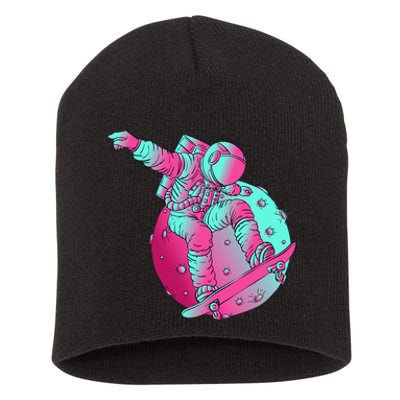 Astronaut Skateboard Skateboarding Skater Space Short Acrylic Beanie