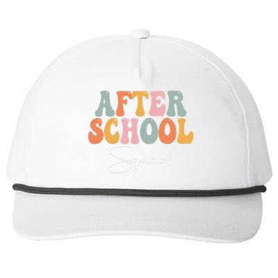 After School Squad Retro Groovy Vintage First Day Of School Snapback Five-Panel Rope Hat