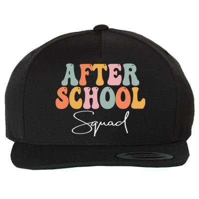 After School Squad Retro Groovy Vintage First Day Of School Wool Snapback Cap