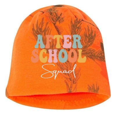 After School Squad Retro Groovy Vintage First Day Of School Kati - Camo Knit Beanie