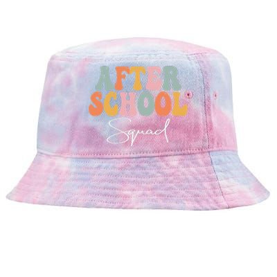 After School Squad Retro Groovy Vintage First Day Of School Tie-Dyed Bucket Hat