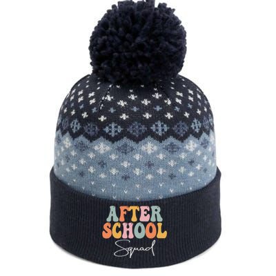 After School Squad Retro Groovy Vintage First Day Of School The Baniff Cuffed Pom Beanie