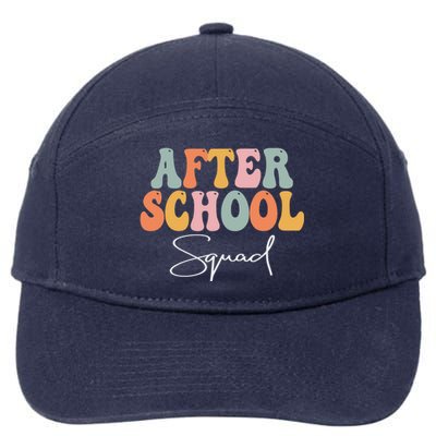 After School Squad Retro Groovy Vintage First Day Of School 7-Panel Snapback Hat