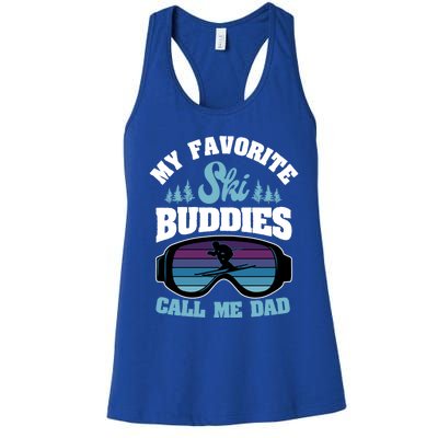 Alpine Ski Slope Skiing Dad Skier Snowboarder Fathers Day Gift Women's Racerback Tank