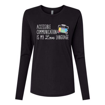 Aac Slp Speech Therapy Aac Communication Device For Autism Womens Cotton Relaxed Long Sleeve T-Shirt