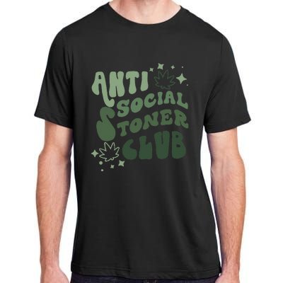 Anti Social Stoner Club Funny Weed Quote Smoking Adult ChromaSoft Performance T-Shirt