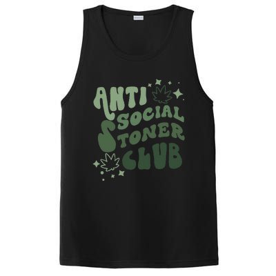 Anti Social Stoner Club Funny Weed Quote Smoking PosiCharge Competitor Tank