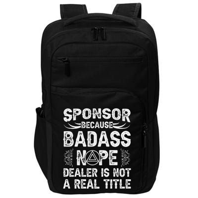 Aa Sponsor Sobriety Alcoholics Anonymous One Year Sober Impact Tech Backpack