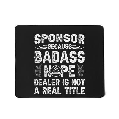 Aa Sponsor Sobriety Alcoholics Anonymous One Year Sober Mousepad