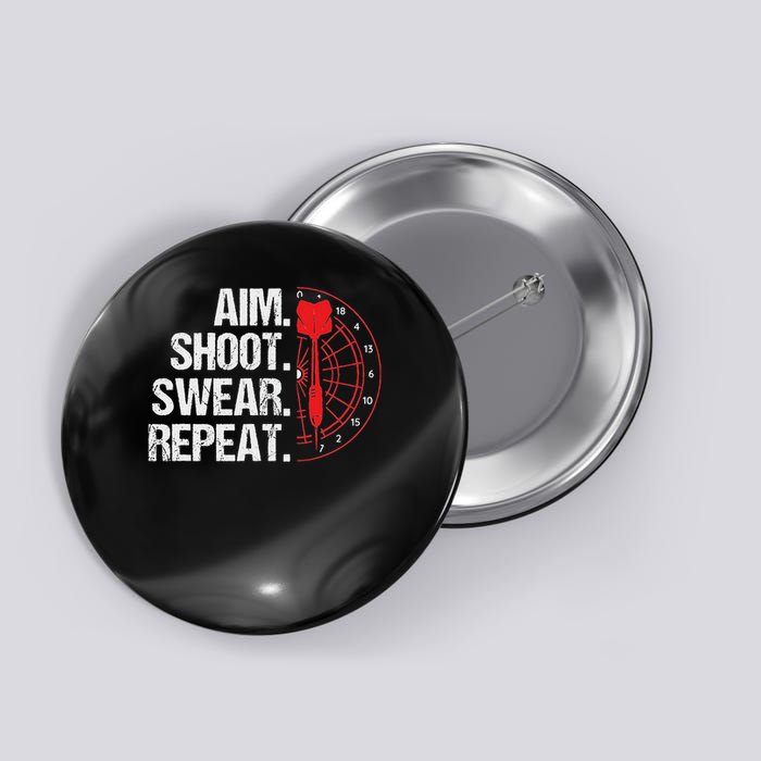 Aim Shoot Swear Repeat Dartboard Bullseye Darts Button
