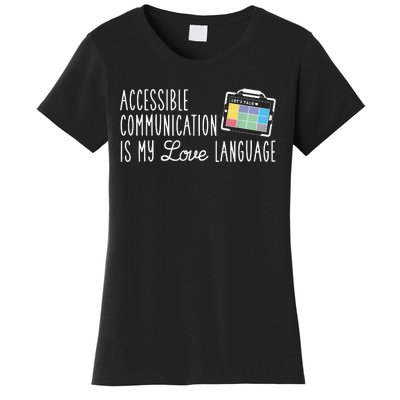 Aac Slp Speech Therapy Aac Communication Device For Autism Women's T-Shirt