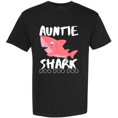 Auntie Shark Shirt Gifts From Niece Nephew Garment-Dyed Heavyweight T-Shirt