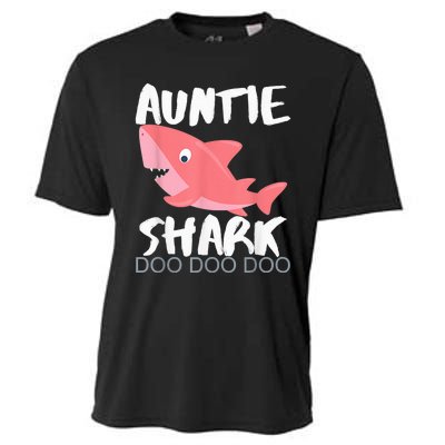 Auntie Shark Shirt Gifts From Niece Nephew Cooling Performance Crew T-Shirt