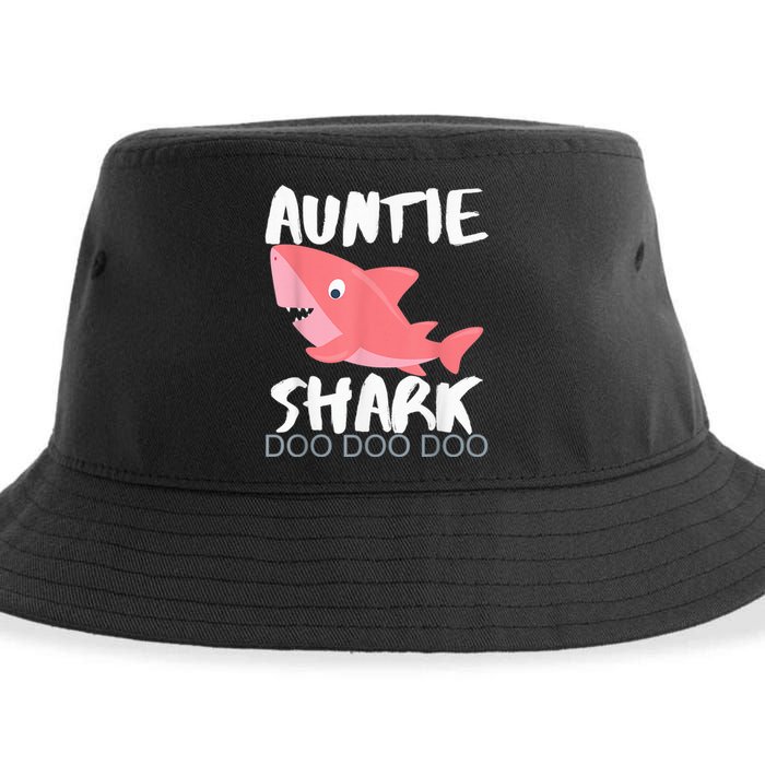 Auntie Shark Shirt Gifts From Niece Nephew Sustainable Bucket Hat