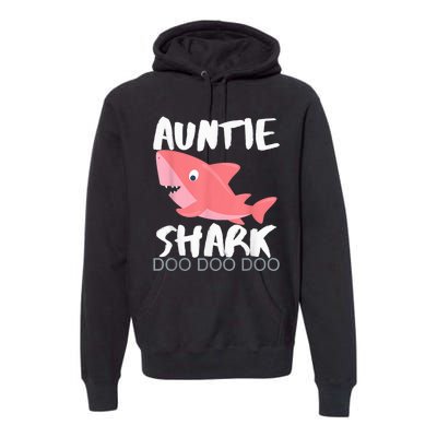 Auntie Shark Shirt Gifts From Niece Nephew Premium Hoodie