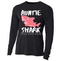 Auntie Shark Shirt Gifts From Niece Nephew Cooling Performance Long Sleeve Crew