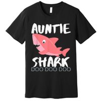 Auntie Shark Shirt Gifts From Niece Nephew Premium T-Shirt