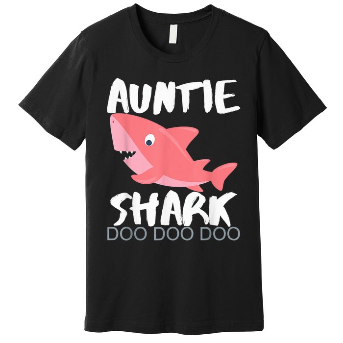 Auntie Shark Shirt Gifts From Niece Nephew Premium T-Shirt