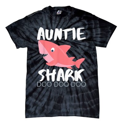 Auntie Shark Shirt Gifts From Niece Nephew Tie-Dye T-Shirt