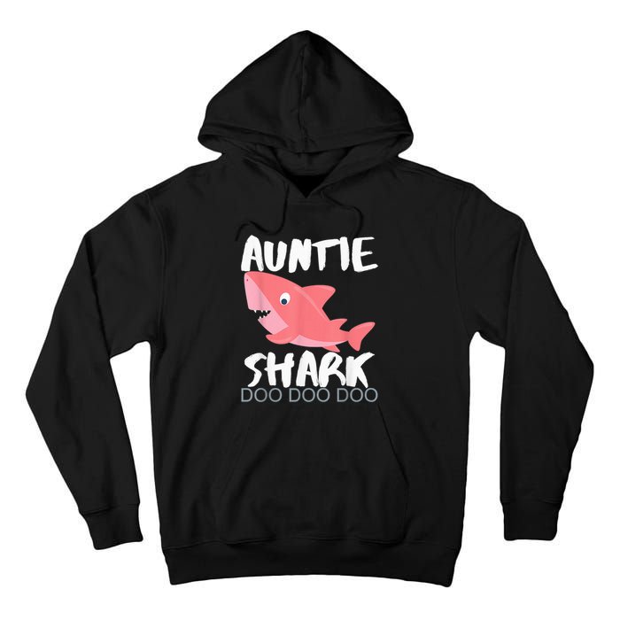 Auntie Shark Shirt Gifts From Niece Nephew Tall Hoodie