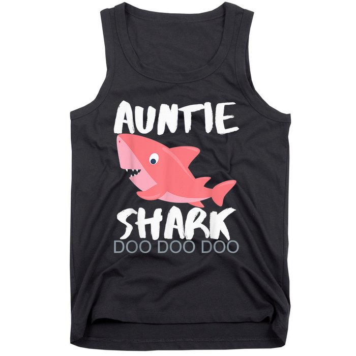 Auntie Shark Shirt Gifts From Niece Nephew Tank Top