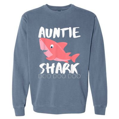 Auntie Shark Shirt Gifts From Niece Nephew Garment-Dyed Sweatshirt