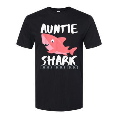 Auntie Shark Shirt Gifts From Niece Nephew Softstyle CVC T-Shirt