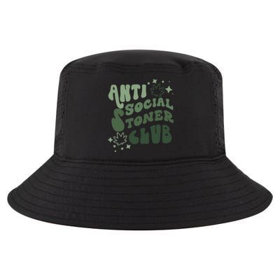 Anti Social Stoner Club Funny Weed Quote Smoking Cool Comfort Performance Bucket Hat