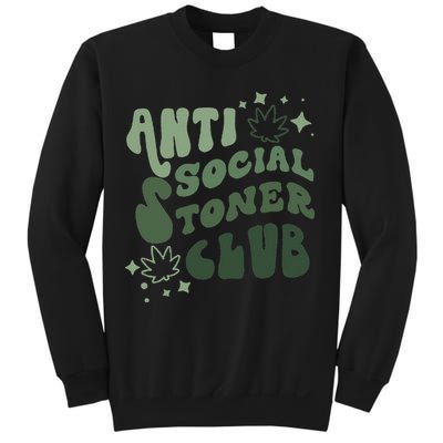 Anti Social Stoner Club Funny Weed Quote Smoking Sweatshirt