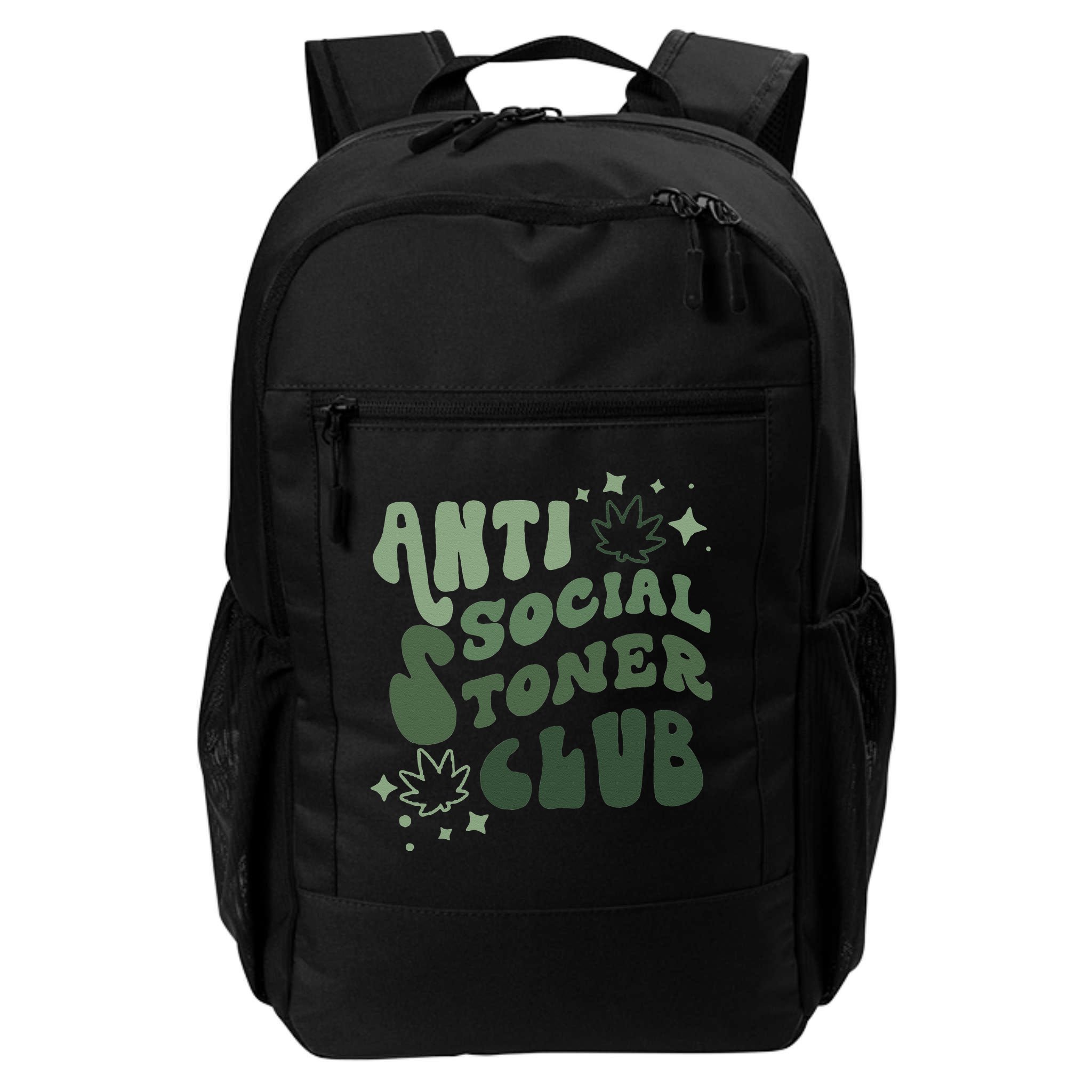 Anti Social Stoner Club Funny Weed Quote Smoking Backpack