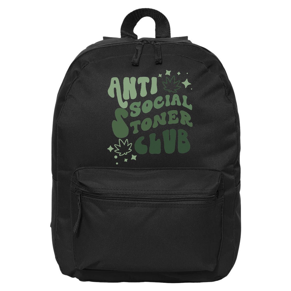 Anti Social Stoner Club Funny Weed Quote Smoking 16 in Basic Backpack