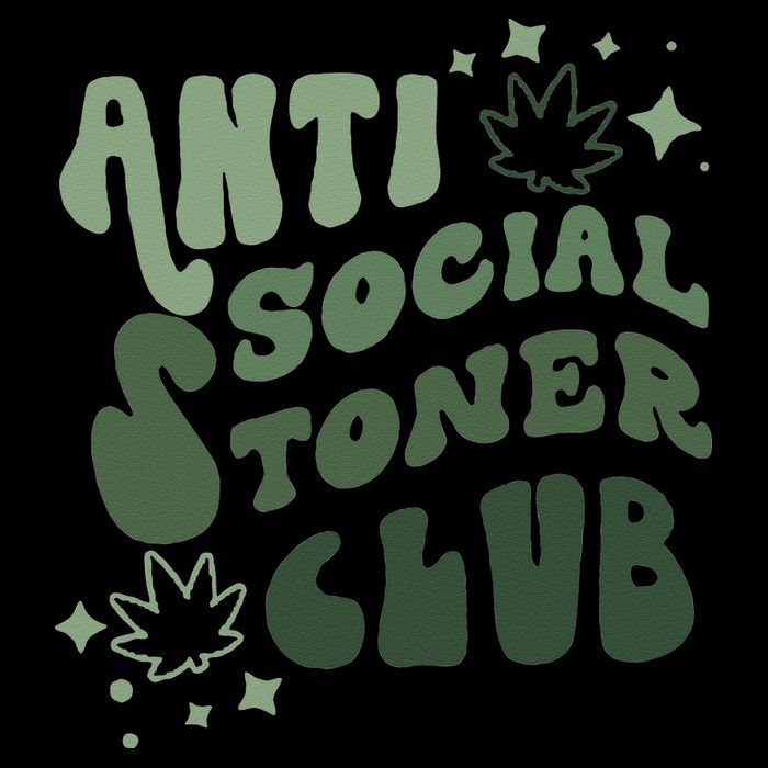 Anti Social Stoner Club Funny Weed Quote Smoking 16 in Basic Backpack