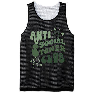 Anti Social Stoner Club Funny Weed Quote Smoking Mesh Reversible Basketball Jersey Tank
