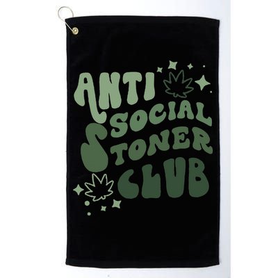 Anti Social Stoner Club Funny Weed Quote Smoking Golf Towel