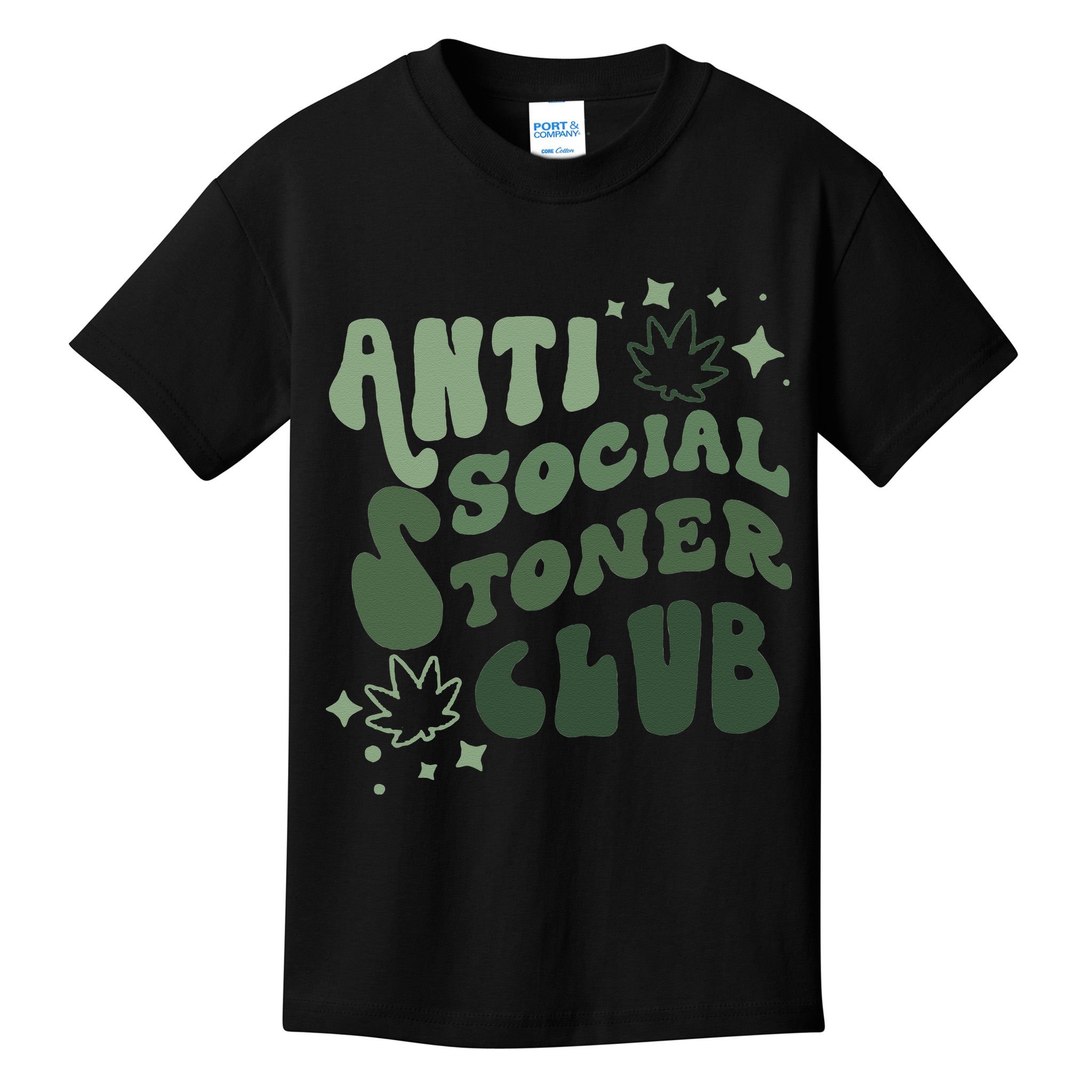Anti Social Stoner Club Funny Weed Quote Smoking Kids T-Shirt