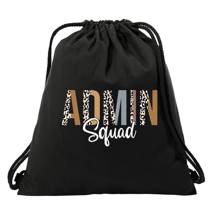 Admin Squad School Admin Assistant Principal Administrator Drawstring Bag