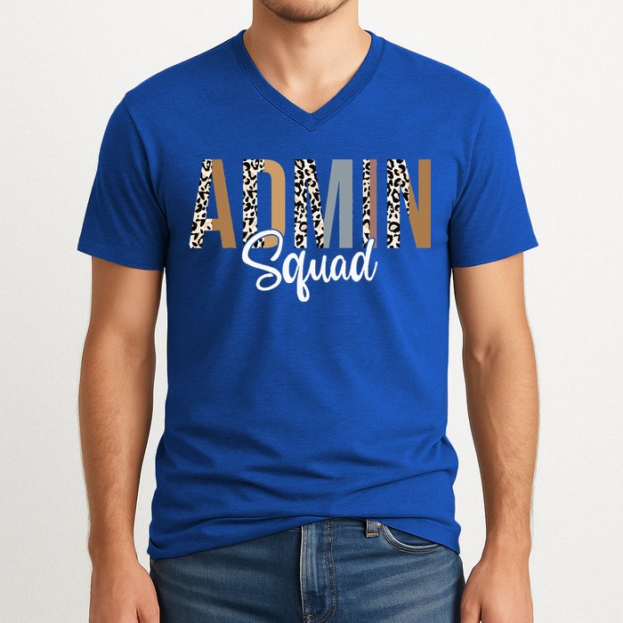 Admin Squad School Admin Assistant Principal Administrator V-Neck T-Shirt