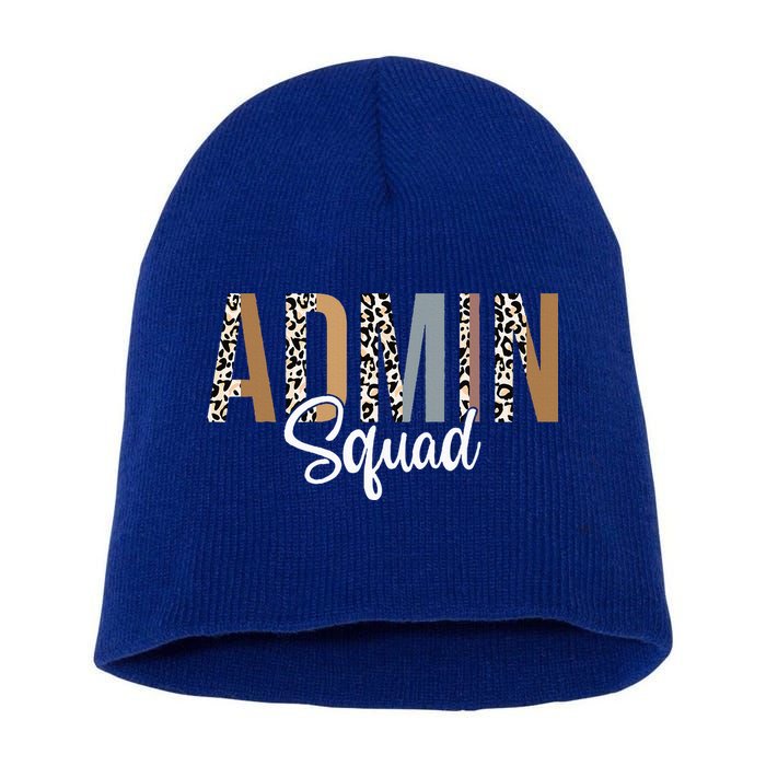Admin Squad School Admin Assistant Principal Administrator Short Acrylic Beanie
