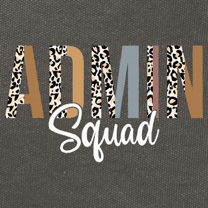 Admin Squad School Admin Assistant Principal Administrator Cotton Canvas Backpack