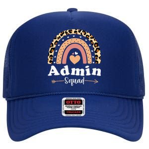 Admin Squad School Admin Assistant Principal Administrator High Crown Mesh Back Trucker Hat