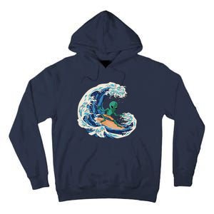 Alien Surfing Summer Surfer Tall Hoodie