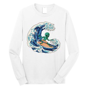 Alien Surfing Summer Surfer Long Sleeve Shirt