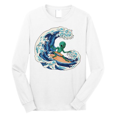 Alien Surfing Summer Surfer Long Sleeve Shirt