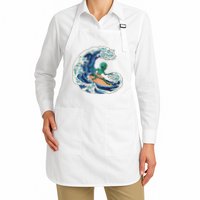Alien Surfing Summer Surfer Apron