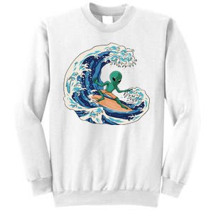 Alien Surfing Summer Surfer Sweatshirt