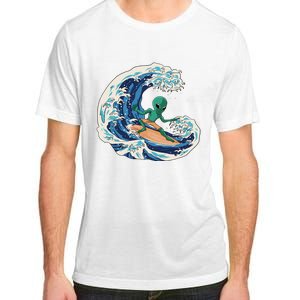 Alien Surfing Summer Surfer Adult ChromaSoft Performance T-Shirt