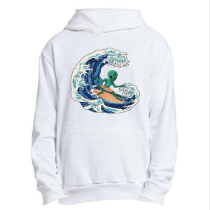 Alien Surfing Summer Surfer Urban Pullover Hoodie