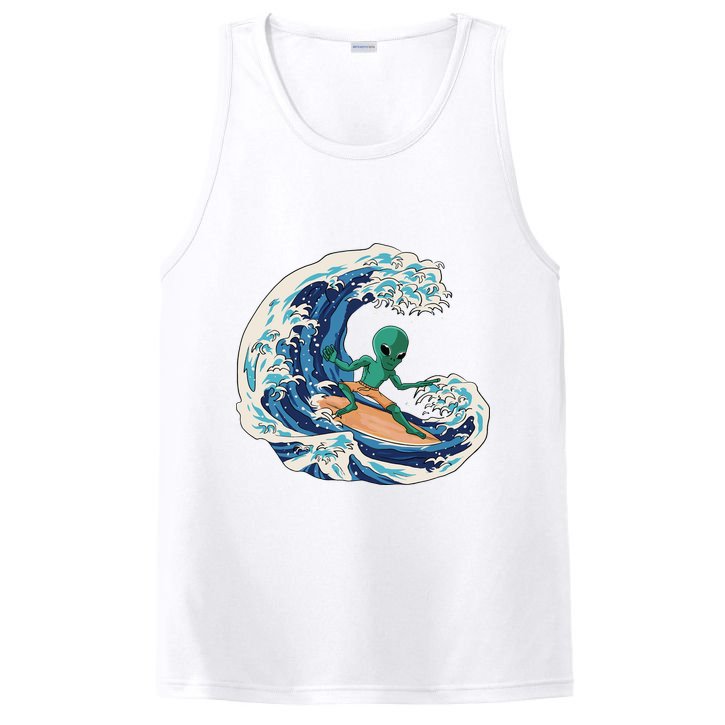 Alien Surfing Summer Surfer PosiCharge Competitor Tank