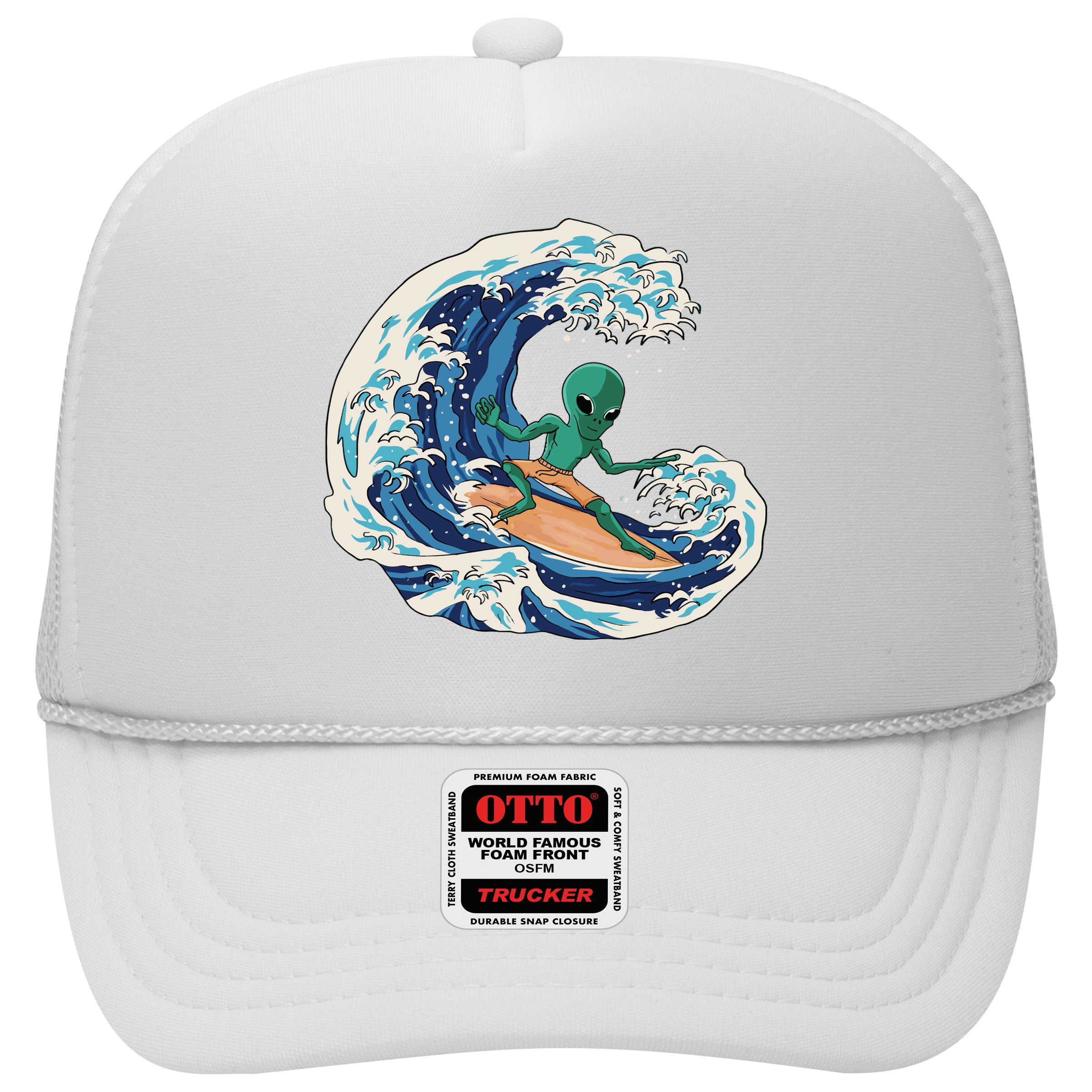 Alien Surfing Summer Surfer Hat